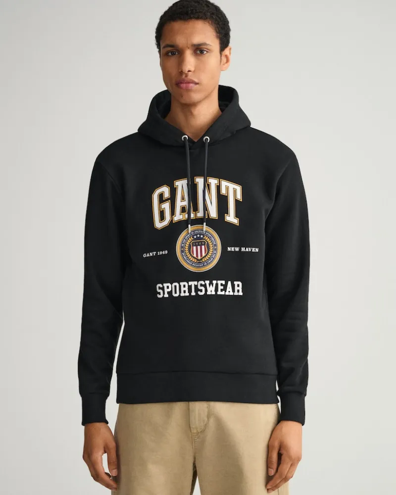 Gant Pullover & Sweatshirts*Crest Shield Sweat Hoodie Black