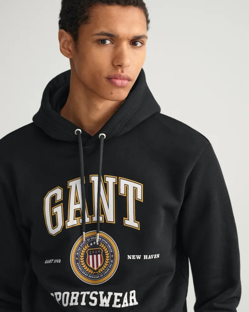Gant Pullover & Sweatshirts*Crest Shield Sweat Hoodie Black