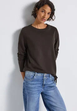 Street One Pullover & Sweatshirts*Crewneck Sweatshirt deep roast brown