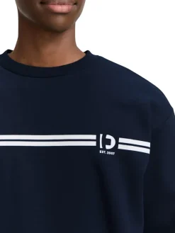 Tom Tailor Denim Pullover & Sweatshirts*Crewneck Sweatshirt mit Print sky captain blue