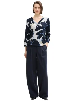 Tom Tailor Shirts*Crinkle Blusenshirt big floral shapes design