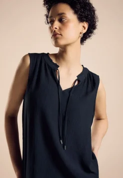 Street One Shirts*Crinkle Blusentop deep blue