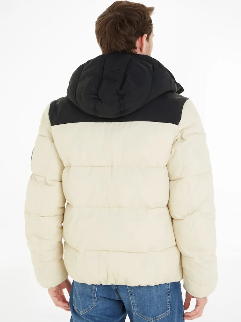 Calvin Klein Jacken|Big Boys*CRINKLE NYLON COLOR BLOCK QUILT stony beige