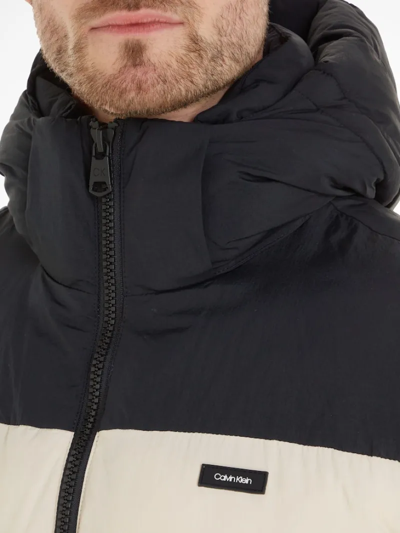 Calvin Klein Jacken|Big Boys*CRINKLE NYLON COLOR BLOCK QUILT stony beige