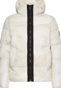 Calvin Klein Jacken*CRINKLE NYLON QUILT JACKET Shadow Print Egret Stony Beige