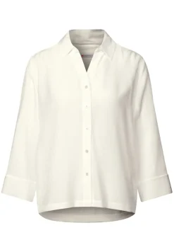 Street One Blusen*Crinkle-Hemdbluse off white