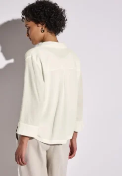 Street One Blusen*Crinkle-Hemdbluse off white
