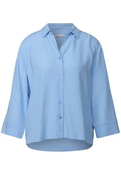 Street One Blusen*Crinkle-Hemdbluse serenity blue