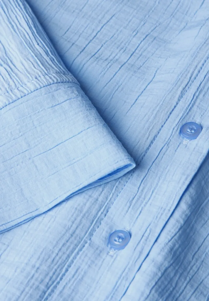 Street One Blusen*Crinkle-Hemdbluse serenity blue