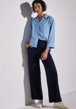 Street One Blusen*Crinkle-Hemdbluse serenity blue