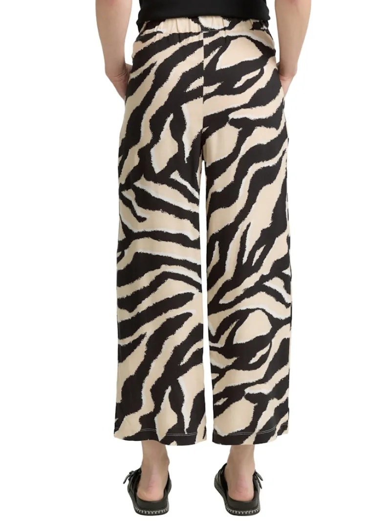 Tom Tailor Hosen*Culotte Hose abstract beige zebra