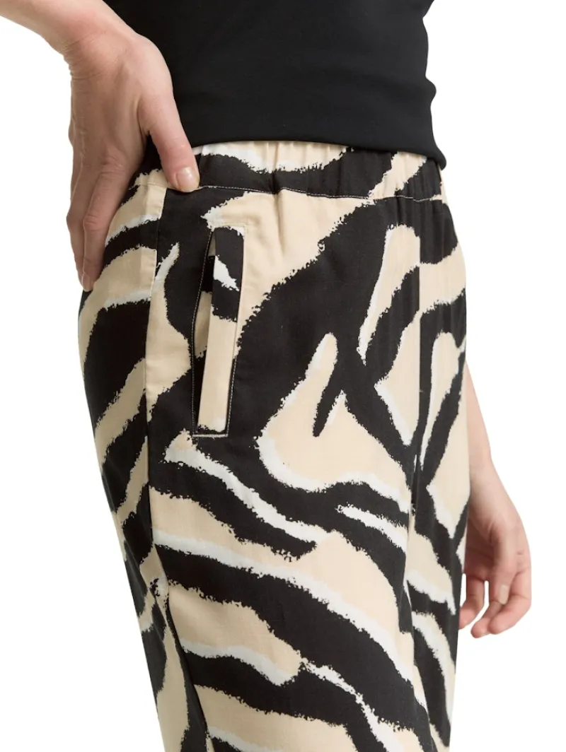 Tom Tailor Hosen*Culotte Hose abstract beige zebra