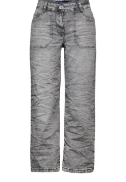 Cecil Shorts*Culotte Jeans mit Bandana mid grey random wash