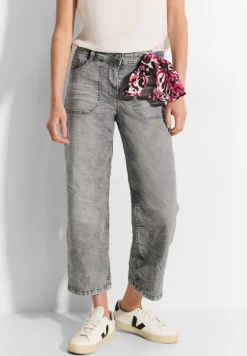 Cecil Shorts*Culotte Jeans mit Bandana mid grey random wash