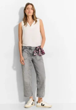 Cecil Shorts*Culotte Jeans mit Bandana mid grey random wash