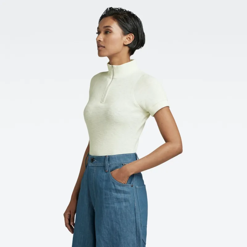 G-star Raw Shirts*Cycling ultra slim zip t wmn lightest sky