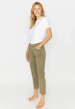 Angels Hosen*Darleen Crop Cargo light khaki
