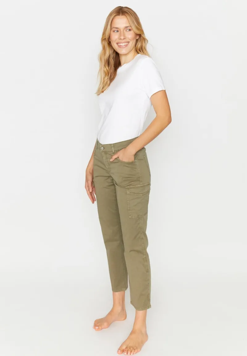 Angels Hosen*Darleen Crop Cargo light khaki