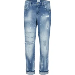 Angels Jeans*DARLEEN CROP TU mid blue fancy used destroyed