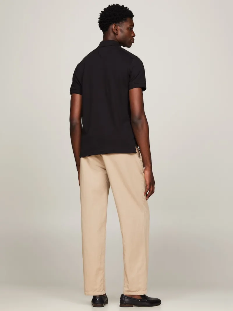 Tommy Hilfiger Shirts|Big Boys*DC INTERLOCK ZIP SLIM POLO Black