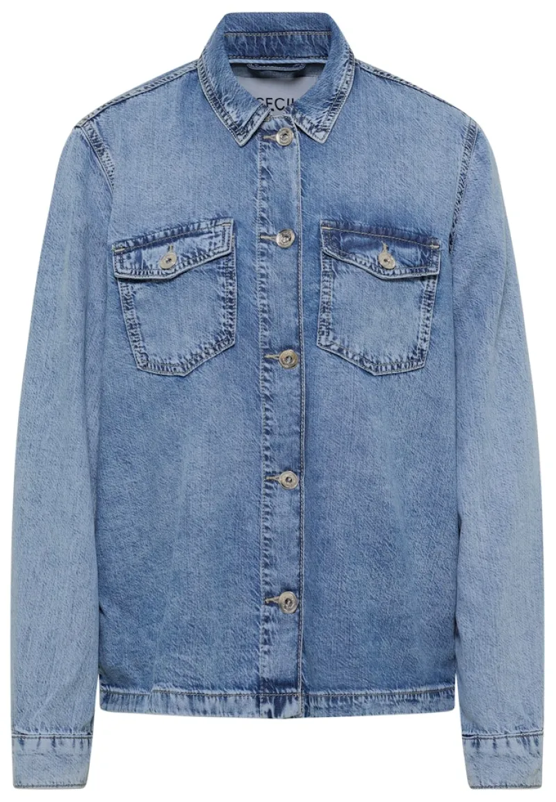 Cecil Blusen*Denim Overshirt authentic used wash