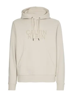 Calvin Klein Pullover & Sweatshirts*DISTORTED LOGO HOODIE stony beige
