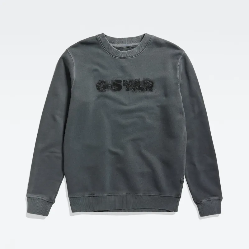 G-star Raw Pullover & Sweatshirts*Distressed logo r sw dk black gd