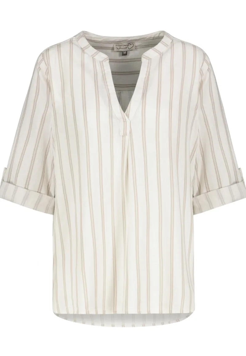 Eight 2 Nine Blusen*D74512M11117A1 stripes: white-light sand