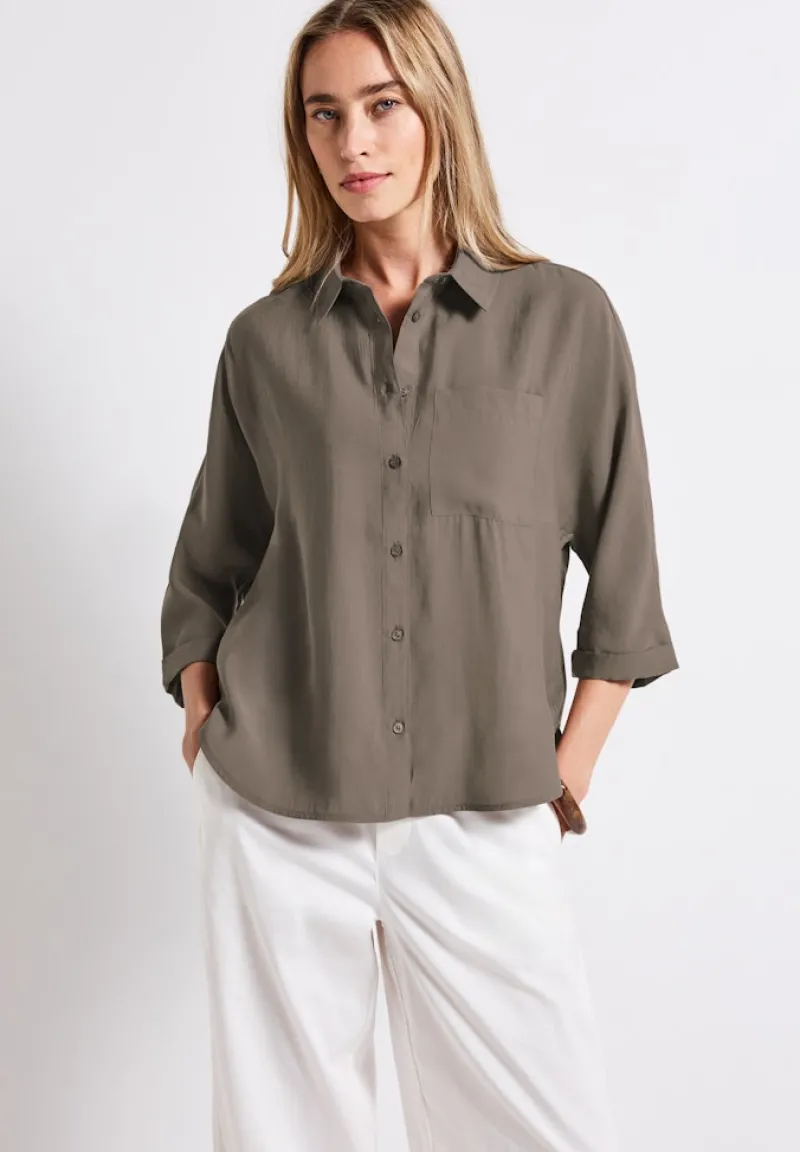 Street One Blusen*Dolman Hemdbluse dark tumbled beige