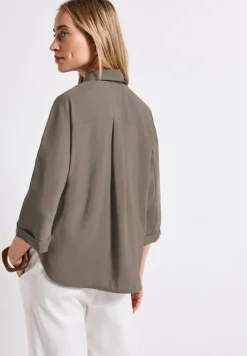 Street One Blusen*Dolman Hemdbluse dark tumbled beige