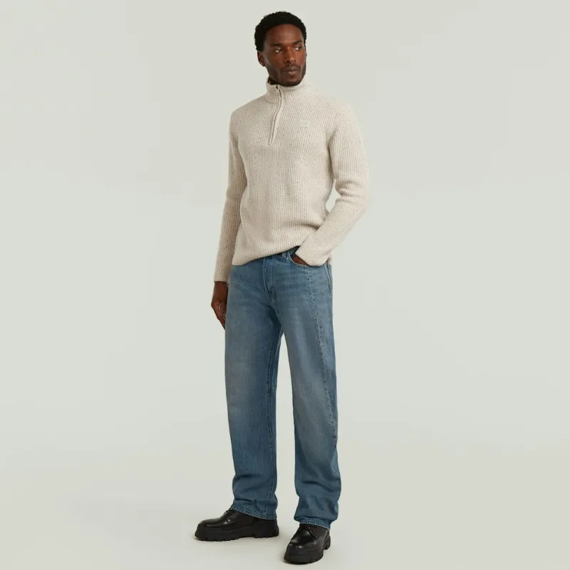 G-star Raw Pullover & Sweatshirts*Double collar half zip knit Whitebait