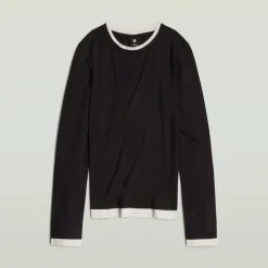 G-star Raw Shirts*Double layer r t ls wmn dk black