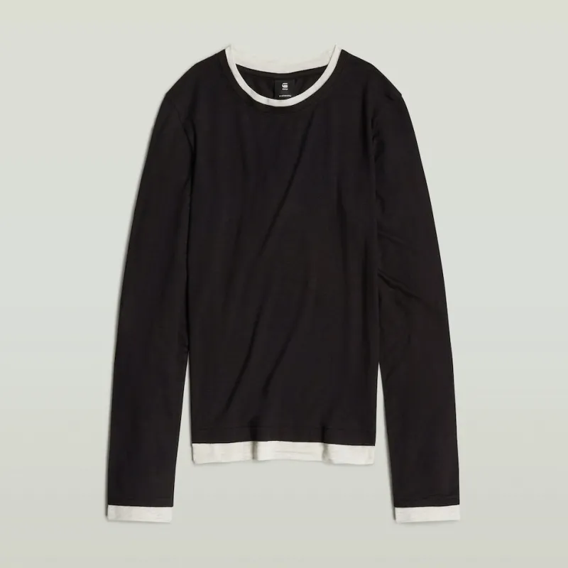 G-star Raw Shirts*Double layer r t ls wmn dk black