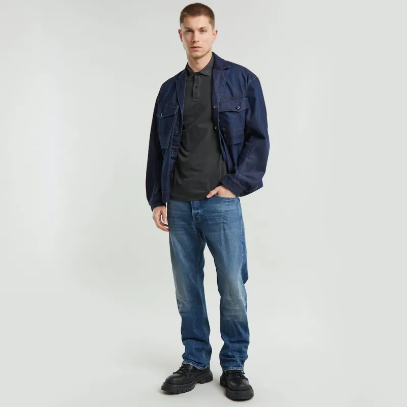 G-star Raw Shirts*Dunda overdyed slim polo ss dk black gd