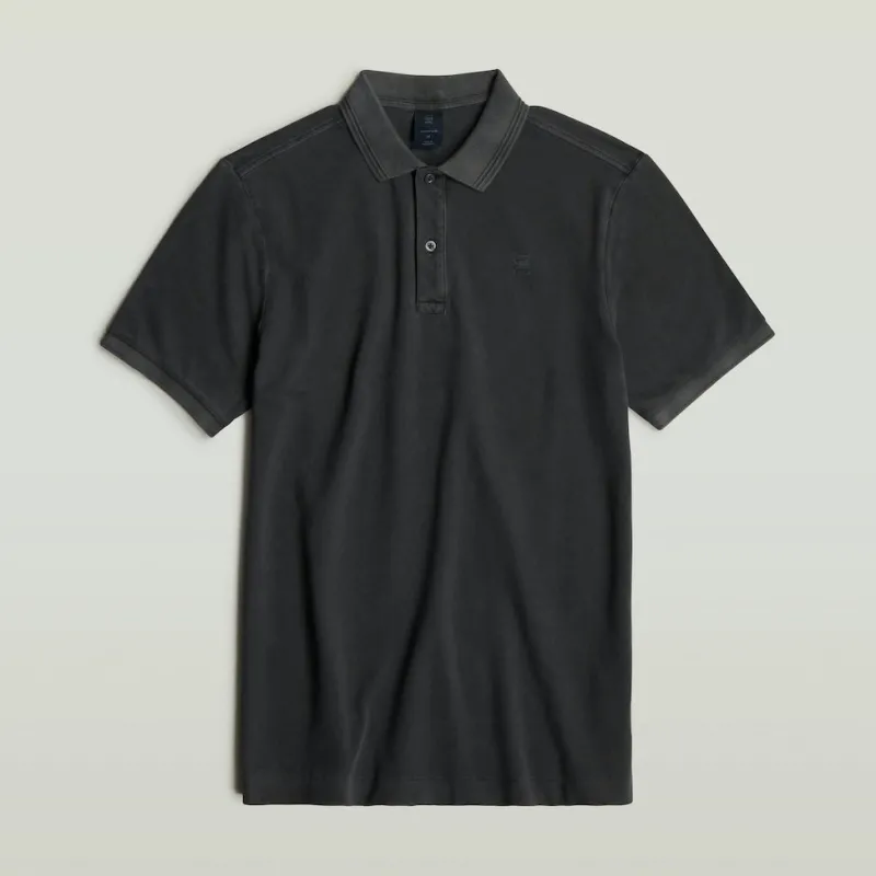 G-star Raw Shirts*Dunda overdyed slim polo ss dk black gd