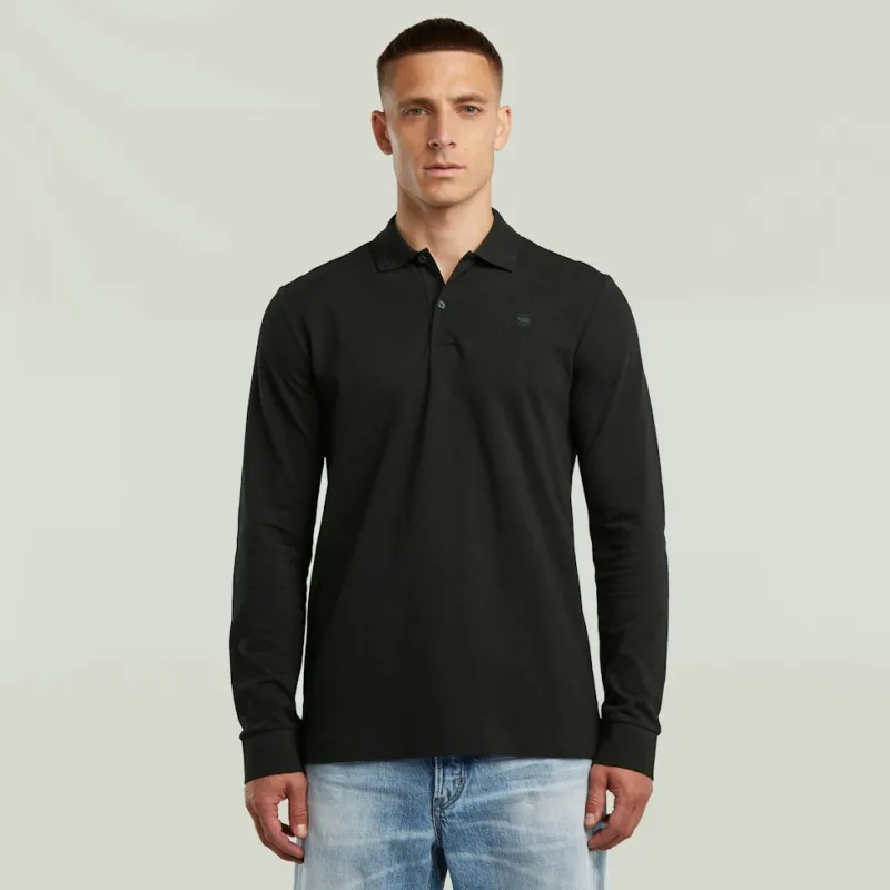 G-star Raw Shirts*Dunda slim polo ls dk black