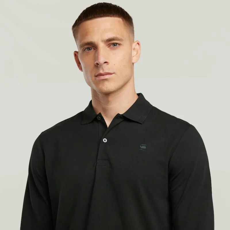 G-star Raw Shirts*Dunda slim polo ls dk black