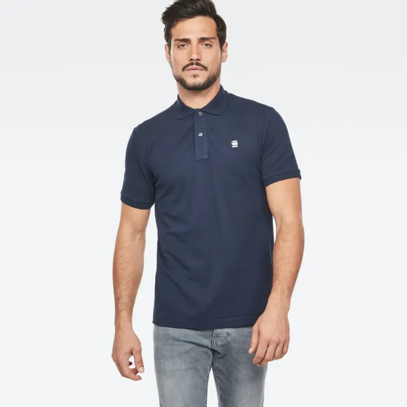 G-star Raw Shirts*Dunda slim polo ss sartho blue