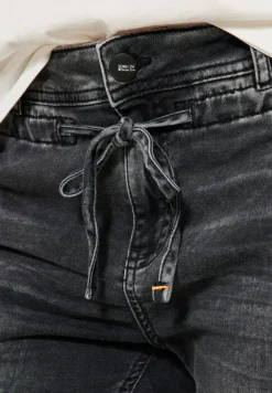 Street One Jeans*Dunkle Loose Fit Jeans black knit washed