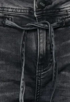 Street One Jeans*Dunkle Loose Fit Jeans black knit washed