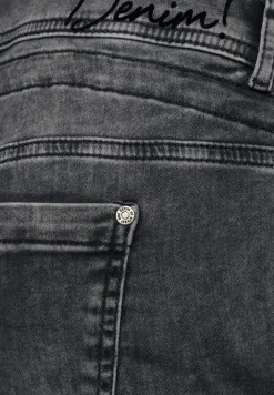 Street One Jeans*Dunkle Loose Fit Jeans black knit washed