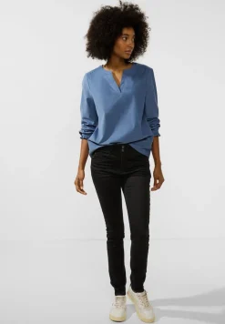 Street One Jeans*Dunkle Slim Fit Jeans black rinsed wash