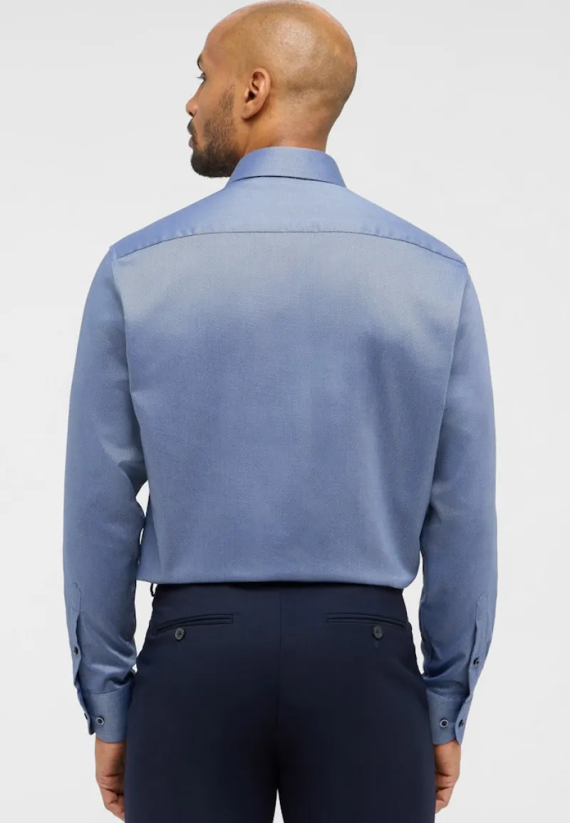 ETERNA Hemden|Big Boys*Dynamic Cotton Dobbydesign Langarm denim