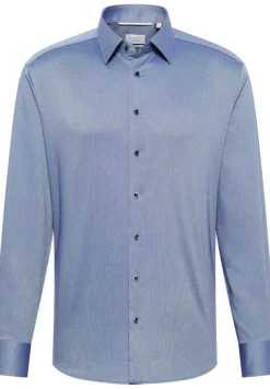 ETERNA Hemden|Big Boys*Dynamic Cotton Dobbydesign Langarm denim