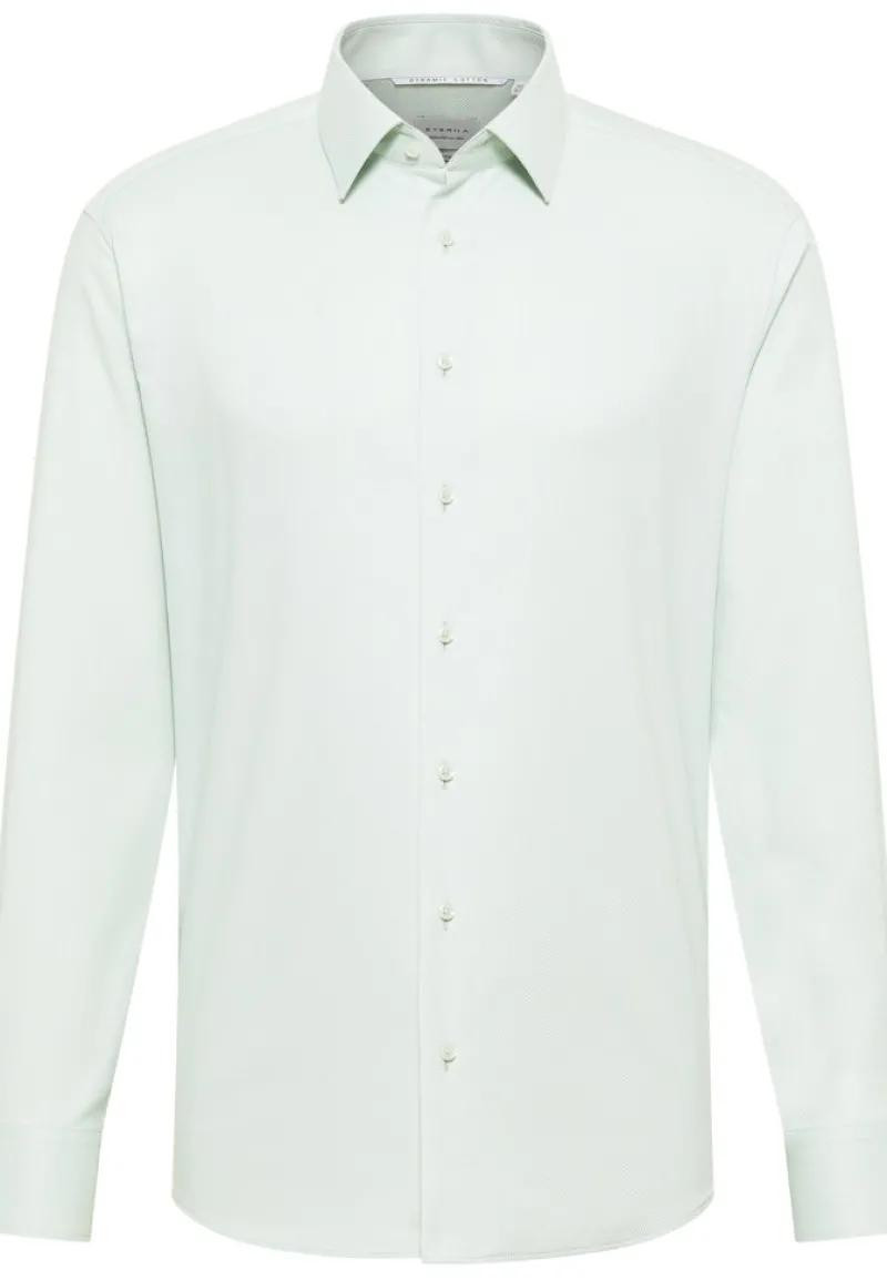 ETERNA Hemden|Big Boys*Dynamic Cotton Dobbydesign Langarm pistazie