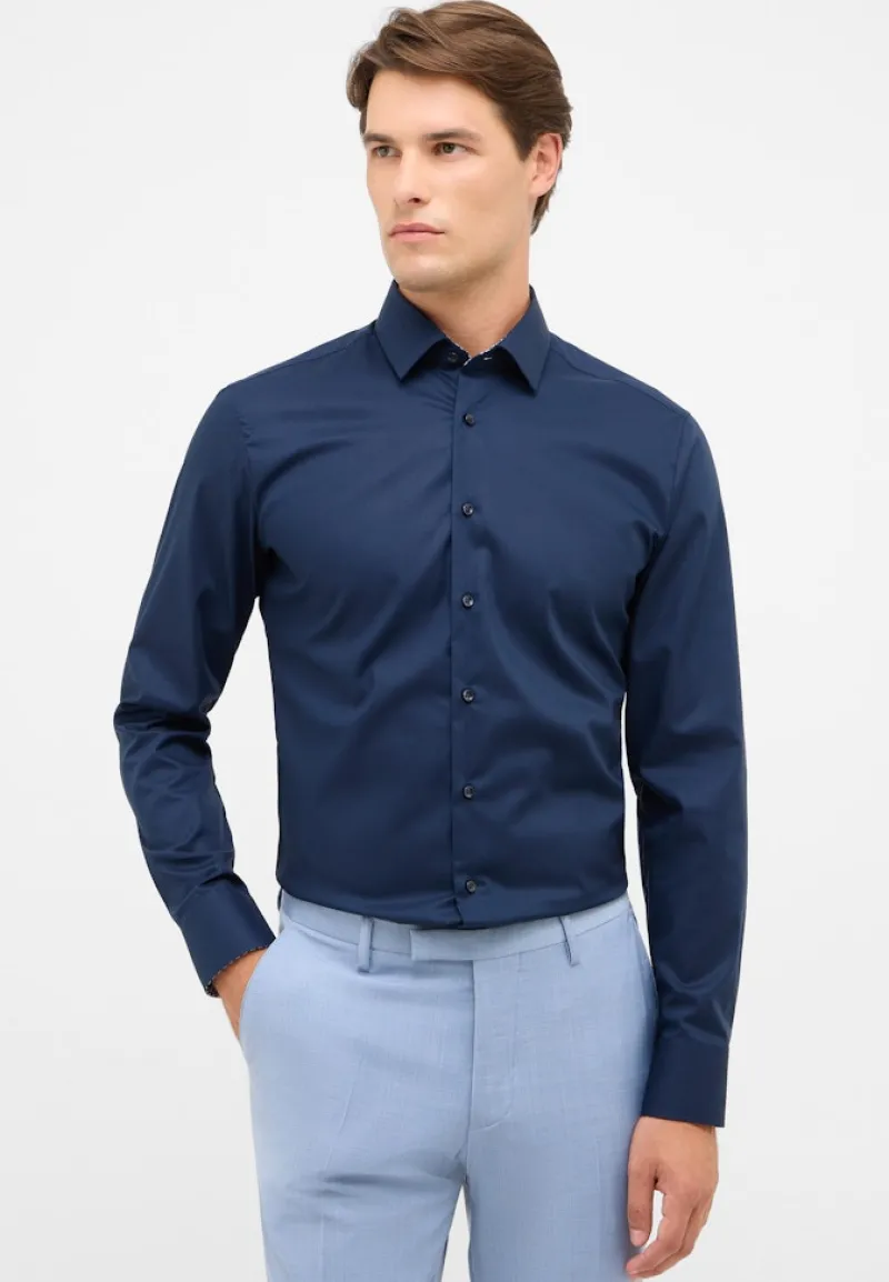 ETERNA Hemden|Big Boys*Dynamic Cotton Popeline Langarm navy