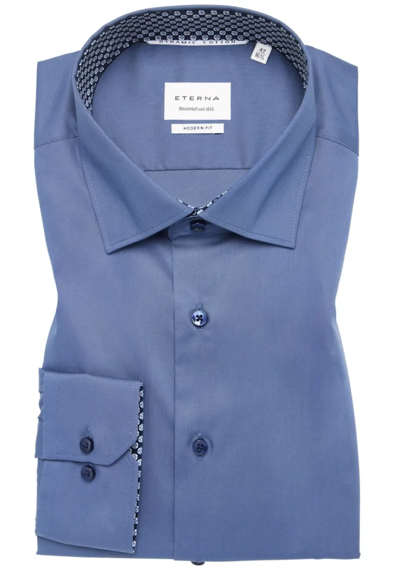 ETERNA Hemden|Big Boys*Dynamic Cotton Popeline Langarm denim