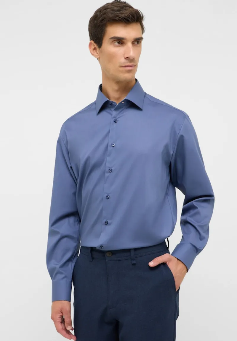 ETERNA Hemden|Big Boys*Dynamic Cotton Popeline Langarm denim