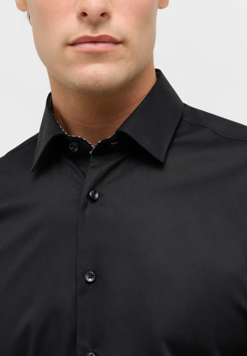 ETERNA Hemden|Big Boys*Dynamic Cotton Popeline Langarm Schwarz