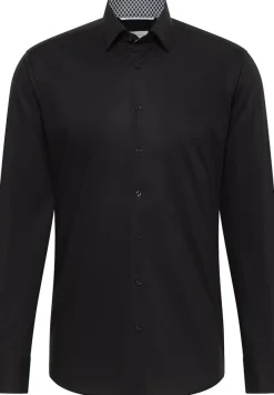 ETERNA Hemden|Big Boys*Dynamic Cotton Popeline Langarm Schwarz